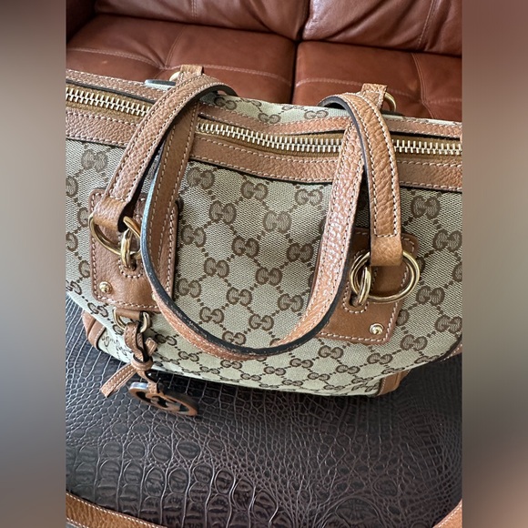 Authentic Gucci Tote Bag in GG Canvas Brown - Picture 6 of 14